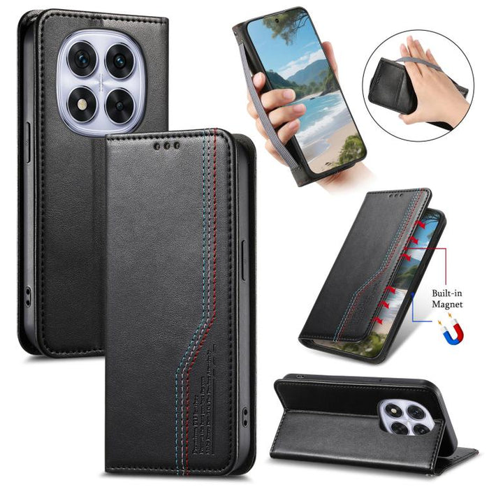 Funda de cuero para teléfono con cierre magnético y pulsera elástica, For Xiaomi Poco X8 Pro Max 5G, For Xiaomi Poco X8 Pro 5G, For Redmi Turbo 5 Max 5G, For Redmi Turbo 5 5G, For Xiaomi 17 Pro Max, For Xiaomi 17 Pro, For Xiaomi 17                     ...