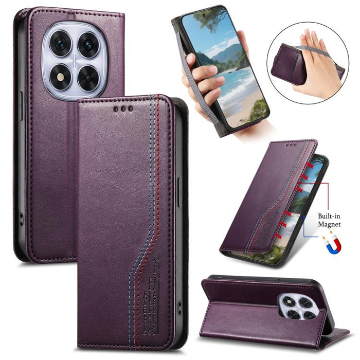Funda de cuero para teléfono con cierre magnético y pulsera elástica, For Xiaomi Poco X8 Pro Max 5G, For Xiaomi Poco X8 Pro 5G, For Redmi Turbo 5 Max 5G, For Redmi Turbo 5 5G, For Xiaomi 17 Pro Max, For Xiaomi 17 Pro, For Xiaomi 17                     ...