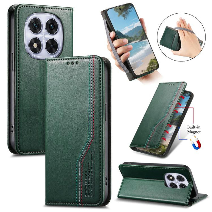 Funda de cuero para teléfono con cierre magnético y pulsera elástica, For Xiaomi Poco X8 Pro Max 5G, For Xiaomi Poco X8 Pro 5G, For Redmi Turbo 5 Max 5G, For Redmi Turbo 5 5G, For Xiaomi 17 Pro Max, For Xiaomi 17 Pro, For Xiaomi 17                     ...