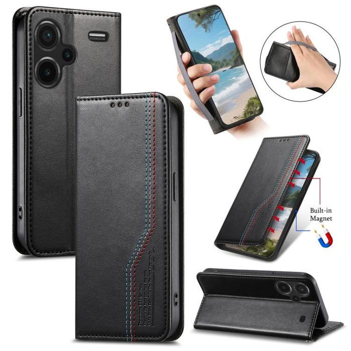 Funda de cuero para teléfono con cierre magnético y pulsera elástica, For Xiaomi Poco X8 Pro Max 5G, For Xiaomi Poco X8 Pro 5G, For Redmi Turbo 5 Max 5G, For Redmi Turbo 5 5G, For Xiaomi 17 Pro Max, For Xiaomi 17 Pro, For Xiaomi 17                     ...
