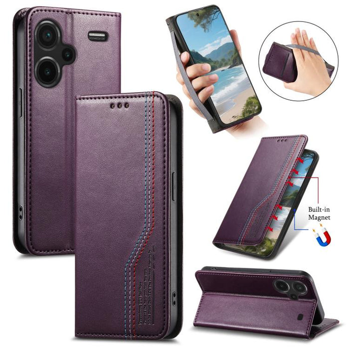 Funda de cuero para teléfono con cierre magnético y pulsera elástica, For Xiaomi Poco X8 Pro Max 5G, For Xiaomi Poco X8 Pro 5G, For Redmi Turbo 5 Max 5G, For Redmi Turbo 5 5G, For Xiaomi 17 Pro Max, For Xiaomi 17 Pro, For Xiaomi 17                     ...
