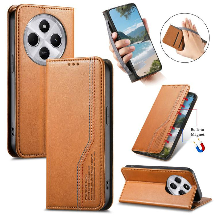 Funda de cuero para teléfono con cierre magnético y pulsera elástica, For Xiaomi Poco X8 Pro Max 5G, For Xiaomi Poco X8 Pro 5G, For Redmi Turbo 5 Max 5G, For Redmi Turbo 5 5G, For Xiaomi 17 Pro Max, For Xiaomi 17 Pro, For Xiaomi 17                     ...