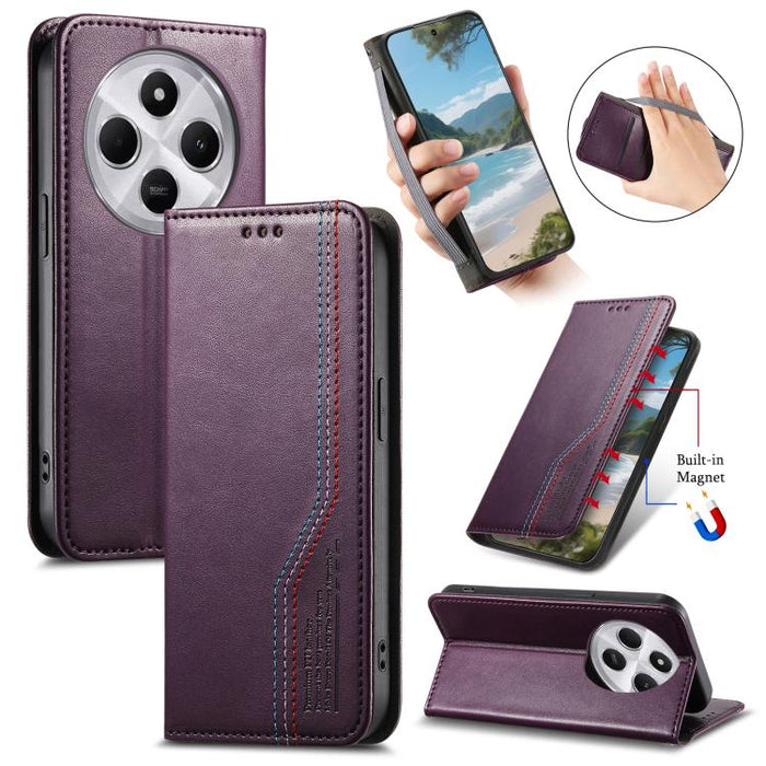 Funda de cuero para teléfono con cierre magnético y pulsera elástica, For Xiaomi Poco X8 Pro Max 5G, For Xiaomi Poco X8 Pro 5G, For Redmi Turbo 5 Max 5G, For Redmi Turbo 5 5G, For Xiaomi 17 Pro Max, For Xiaomi 17 Pro, For Xiaomi 17                     ...