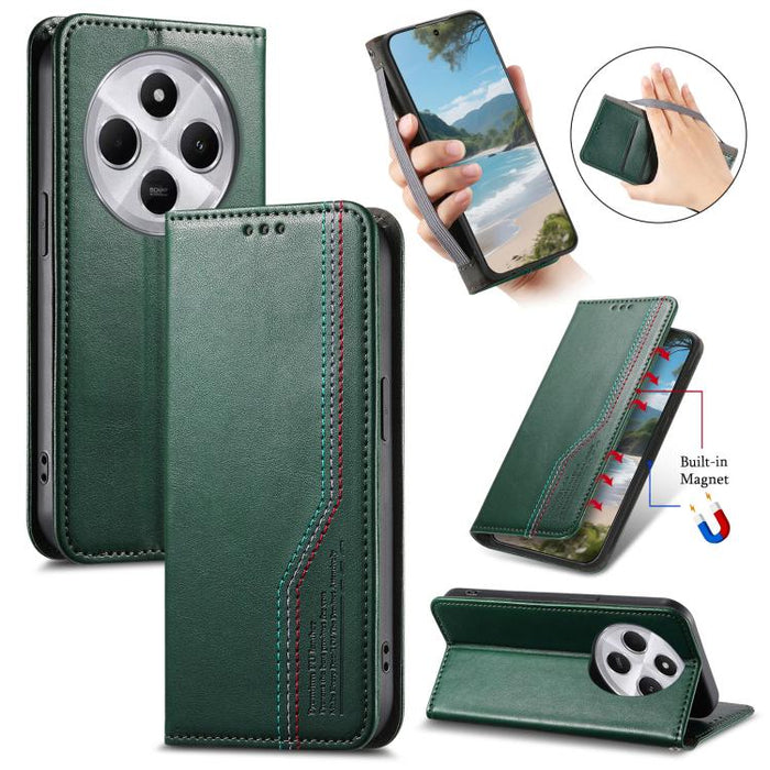 Funda de cuero para teléfono con cierre magnético y pulsera elástica, For Xiaomi Poco X8 Pro Max 5G, For Xiaomi Poco X8 Pro 5G, For Redmi Turbo 5 Max 5G, For Redmi Turbo 5 5G, For Xiaomi 17 Pro Max, For Xiaomi 17 Pro, For Xiaomi 17                     ...