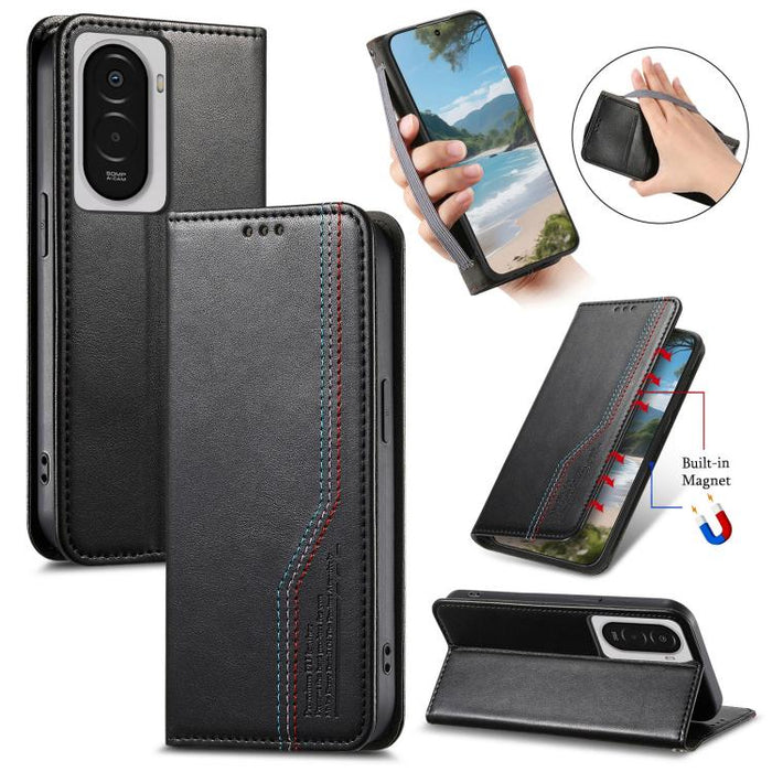 Funda de cuero para teléfono con cierre magnético y pulsera elástica, For Xiaomi Poco X8 Pro Max 5G, For Xiaomi Poco X8 Pro 5G, For Redmi Turbo 5 Max 5G, For Redmi Turbo 5 5G, For Xiaomi 17 Pro Max, For Xiaomi 17 Pro, For Xiaomi 17                     ...