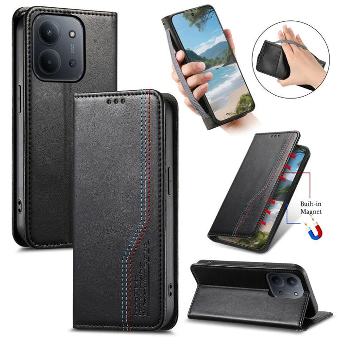 Funda de cuero para teléfono con cierre magnético y pulsera elástica, For Xiaomi Poco X8 Pro Max 5G, For Xiaomi Poco X8 Pro 5G, For Redmi Turbo 5 Max 5G, For Redmi Turbo 5 5G, For Xiaomi 17 Pro Max, For Xiaomi 17 Pro, For Xiaomi 17                     ...