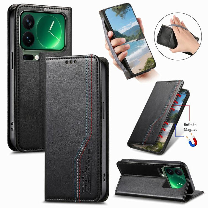 Funda de cuero para teléfono con cierre magnético y pulsera elástica, For Xiaomi Poco X8 Pro Max 5G, For Xiaomi Poco X8 Pro 5G, For Redmi Turbo 5 Max 5G, For Redmi Turbo 5 5G, For Xiaomi 17 Pro Max, For Xiaomi 17 Pro, For Xiaomi 17                     ...