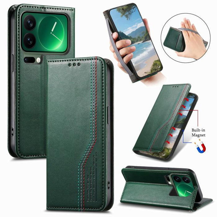Funda de cuero para teléfono con cierre magnético y pulsera elástica, For Xiaomi Poco X8 Pro Max 5G, For Xiaomi Poco X8 Pro 5G, For Redmi Turbo 5 Max 5G, For Redmi Turbo 5 5G, For Xiaomi 17 Pro Max, For Xiaomi 17 Pro, For Xiaomi 17                     ...