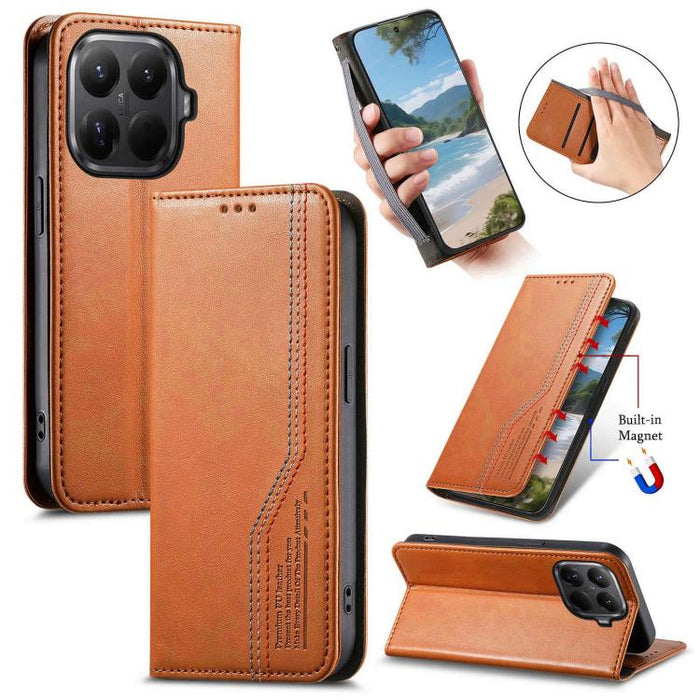 Funda de cuero para teléfono con cierre magnético y pulsera elástica, For Xiaomi Poco X8 Pro Max 5G, For Xiaomi Poco X8 Pro 5G, For Redmi Turbo 5 Max 5G, For Redmi Turbo 5 5G, For Xiaomi 17 Pro Max, For Xiaomi 17 Pro, For Xiaomi 17                     ...