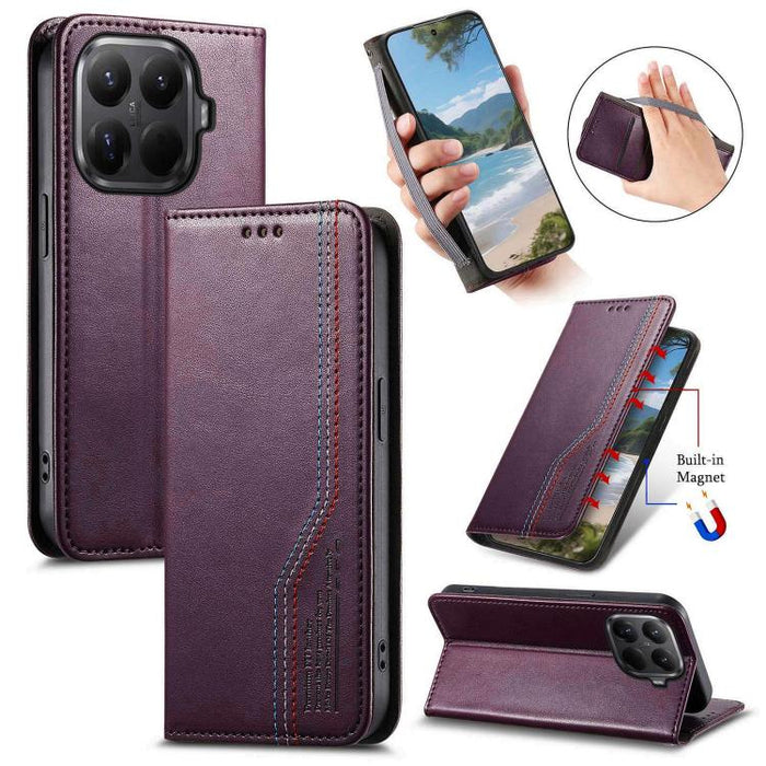Funda de cuero para teléfono con cierre magnético y pulsera elástica, For Xiaomi Poco X8 Pro Max 5G, For Xiaomi Poco X8 Pro 5G, For Redmi Turbo 5 Max 5G, For Redmi Turbo 5 5G, For Xiaomi 17 Pro Max, For Xiaomi 17 Pro, For Xiaomi 17                     ...