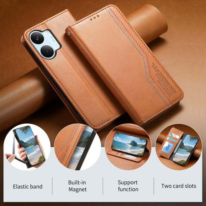 Funda de cuero para teléfono con cierre magnético y pulsera elástica, For Xiaomi Poco X8 Pro Max 5G, For Xiaomi Poco X8 Pro 5G, For Redmi Turbo 5 Max 5G, For Redmi Turbo 5 5G, For Xiaomi 17 Pro Max, For Xiaomi 17 Pro, For Xiaomi 17                     ...