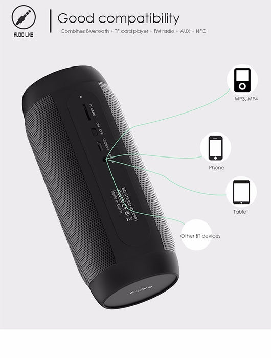 BQ615 PRO Altavoz estéreo HiFi inalámbrico LED colorido, combina Bluetooth + reproductor de tarjetas TF + radio FM + AUX + NFC