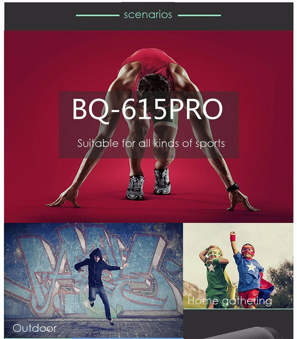 BQ615 PRO Altavoz estéreo HiFi inalámbrico LED colorido, combina Bluetooth + reproductor de tarjetas TF + radio FM + AUX + NFC