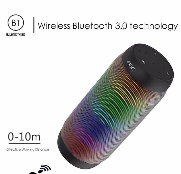 BQ615 PRO Altavoz estéreo HiFi inalámbrico LED colorido, combina Bluetooth + reproductor de tarjetas TF + radio FM + AUX + NFC