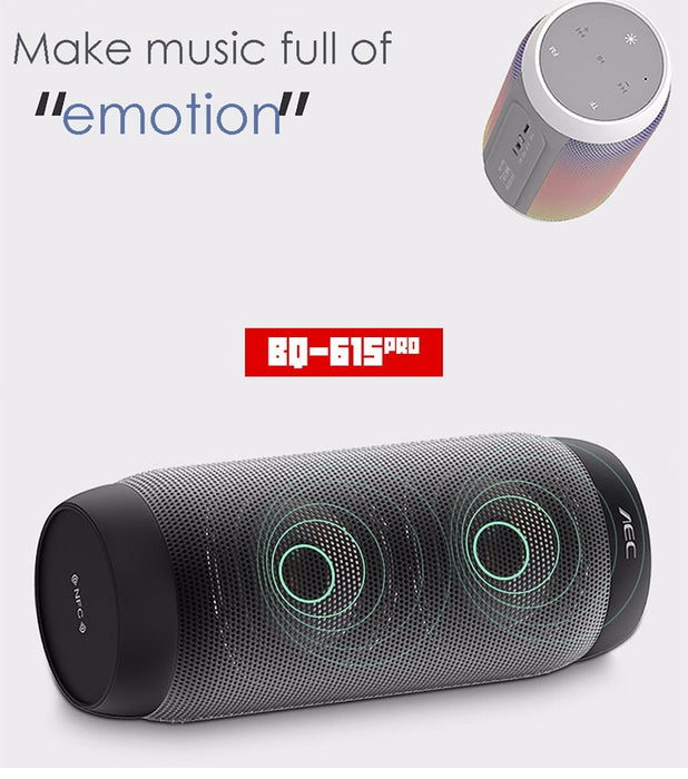 BQ615 PRO Altavoz estéreo HiFi inalámbrico LED colorido, combina Bluetooth + reproductor de tarjetas TF + radio FM + AUX + NFC