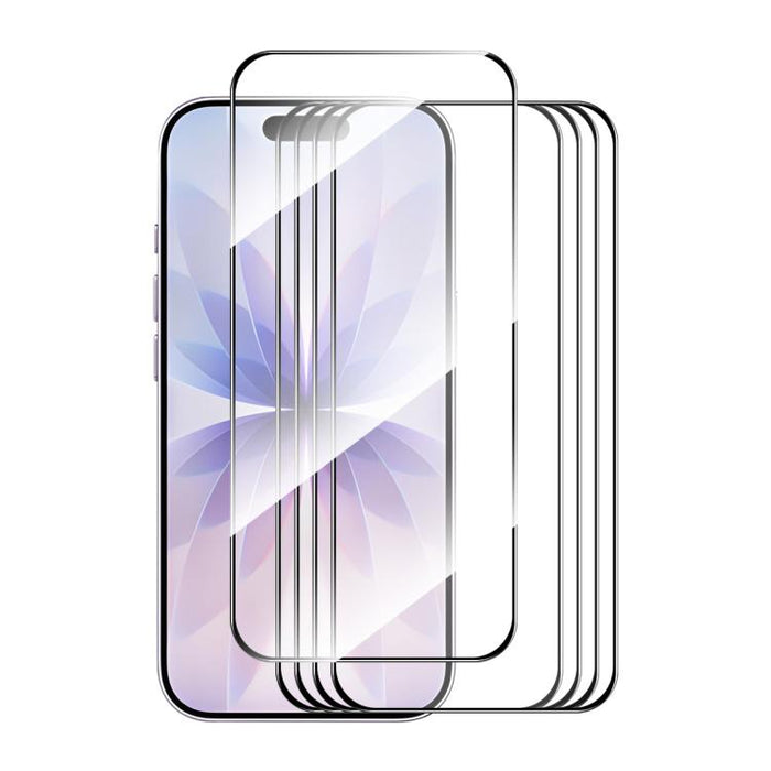 5pcs ENKAY Thickened Glue No White Edge High Aluminum-silicon Tempered Glass Film, For iPhone 17 Pro Max, For iPhone 17 Pro, For iPhone 17, For iPhone Air