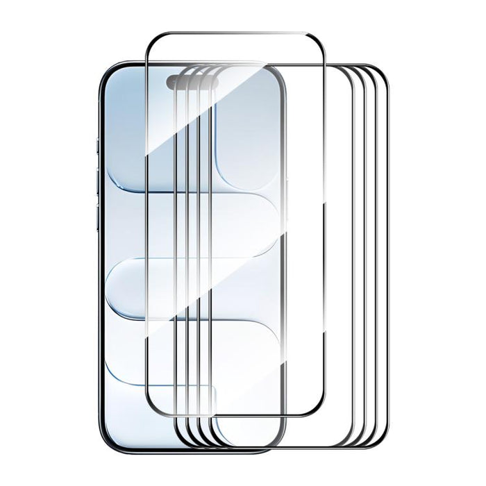 5pcs ENKAY Thickened Glue No White Edge High Aluminum-silicon Tempered Glass Film, For iPhone 17 Pro Max, For iPhone 17 Pro, For iPhone 17, For iPhone Air