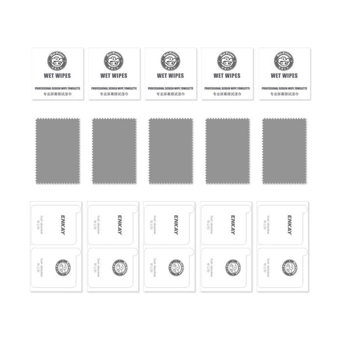 5pcs ENKAY Thickened Glue No White Edge High Aluminum-silicon Tempered Glass Film, For iPhone 17 Pro Max, For iPhone 17 Pro, For iPhone 17, For iPhone Air
