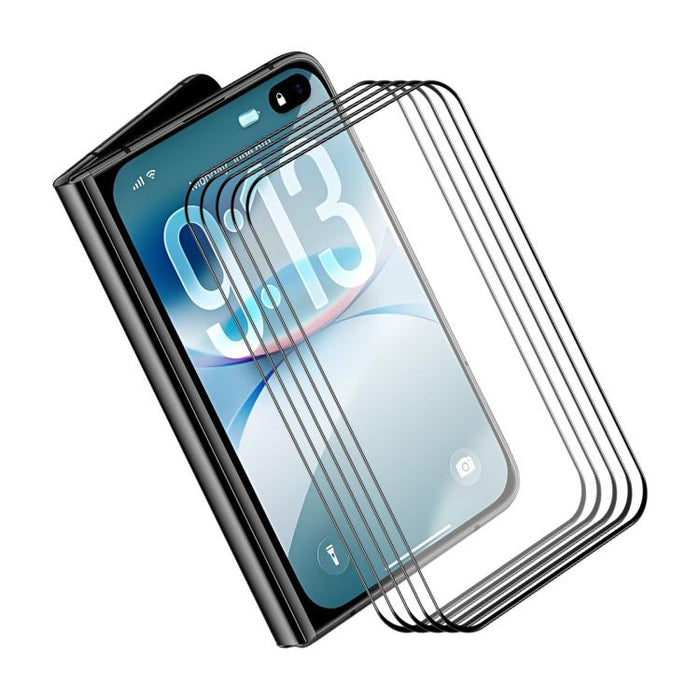 5pcs ENKAY Thickened Glue No White Edge High Aluminum-silicon Tempered Glass Film, For iPhone 17 Pro Max, For iPhone 17 Pro, For iPhone 17, For iPhone Air