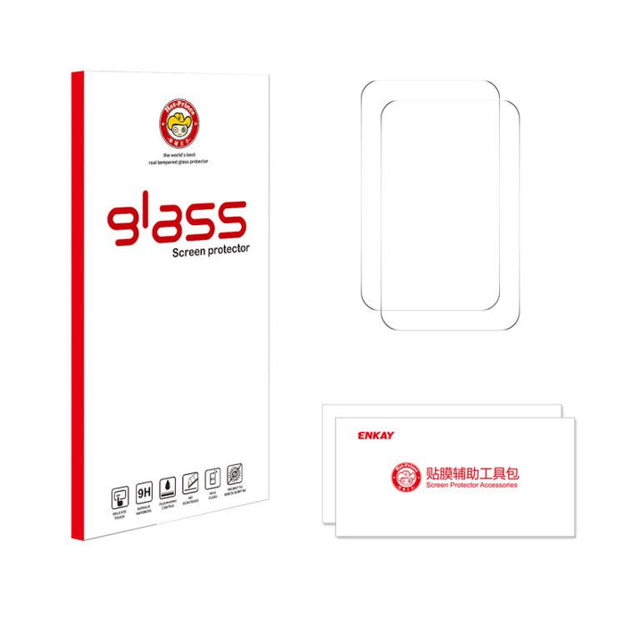 2pcs ENKAY Thickened Glue No White Edge 9H Big Arc Edge High Aluminum-silicon Tempered Glass Film, For iPhone 17 Pro Max, For iPhone 17 Pro, For iPhone 17, For iPhone Air