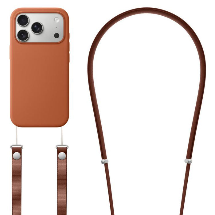 Crossbody Imitation Nylon Magnetic Liquid Pop-Up Animation Liquid Silicone Phone Case, For iPhone 17 Pro Max, For iPhone 17 Pro, For iPhone 17