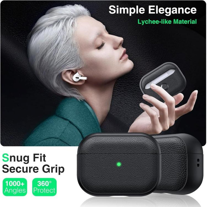 Lychee Texture TPU Earphone Cover with Buckle, For AirPods Pro 3, For AirPods Pro 2
