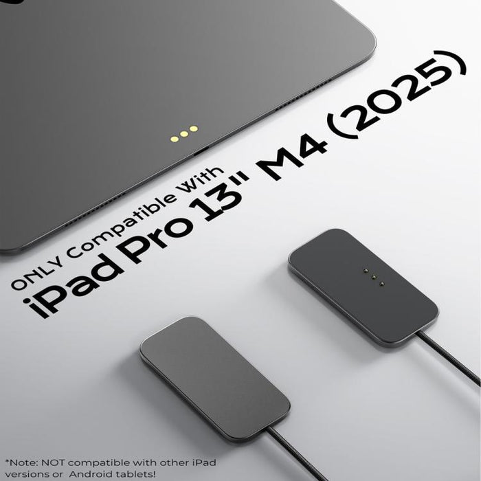For iPad Pro 13 2025 Fast Charging Smart PIN Magnetic Charger Wireless Charging Pad with Type-C Cable, For iPad Pro 13 2025
