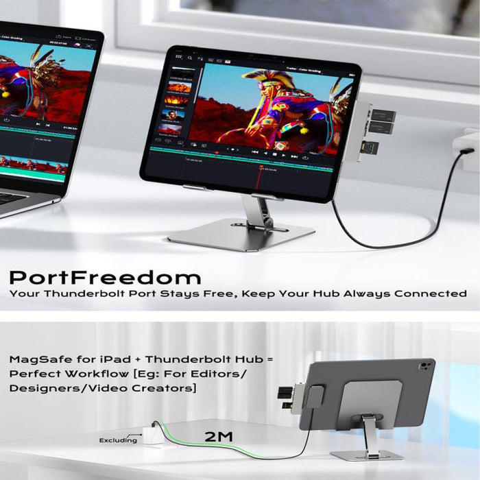For iPad Pro 12.9 / Air 13 Fast Charging Smart PIN Magnetic Charger Wireless Charging Pad with Type-C Cable, For iPad Pro 12.9 / Air 13