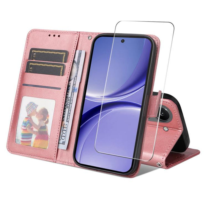 Funda para teléfono ENKAY con tarjetero, textura de piel de becerro y película protectora de aluminio y silicio de 0,18 mm de grosor., For Xiaomi 17T Pro, For Xiaomi 17T, For Xiaomi Poco X8 Pro Max 5G, For Xiaomi Poco X8 Pro 5G, For Xiaomi 17 Ultra    ...