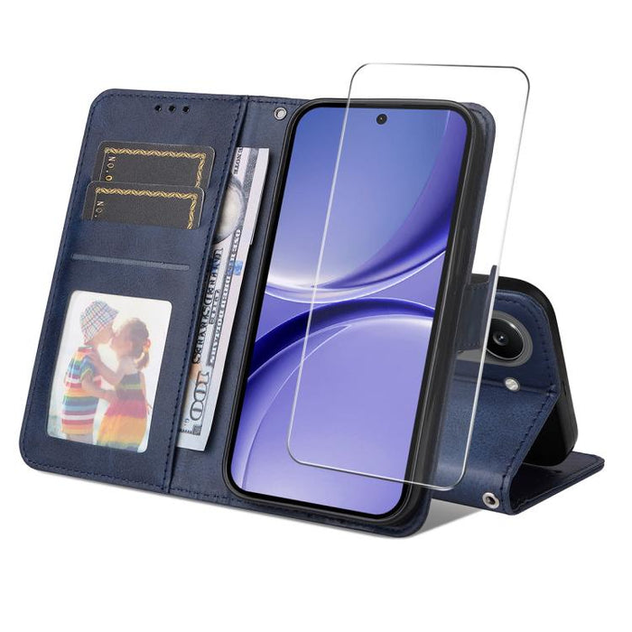 Funda para teléfono ENKAY con tarjetero, textura de piel de becerro y película protectora de aluminio y silicio de 0,18 mm de grosor., For Xiaomi 17T Pro, For Xiaomi 17T, For Xiaomi Poco X8 Pro Max 5G, For Xiaomi Poco X8 Pro 5G, For Xiaomi 17 Ultra    ...
