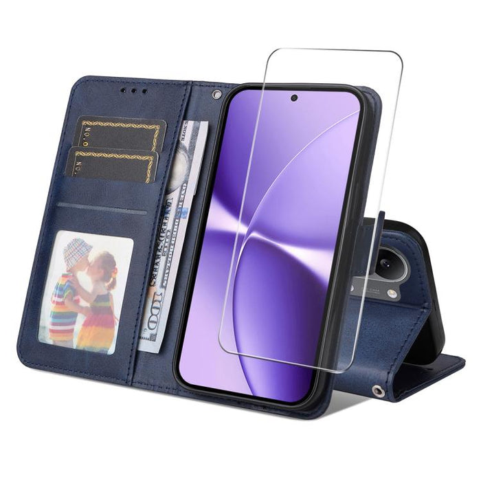 Funda para teléfono ENKAY con tarjetero, textura de piel de becerro y película protectora de aluminio y silicio de 0,18 mm de grosor., For Xiaomi 17T Pro, For Xiaomi 17T, For Xiaomi Poco X8 Pro Max 5G, For Xiaomi Poco X8 Pro 5G, For Xiaomi 17 Ultra    ...