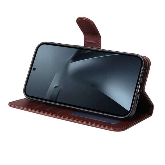 Funda para teléfono ENKAY con tarjetero, textura de piel de becerro y película protectora de aluminio y silicio de 0,18 mm de grosor., For Xiaomi 17T Pro, For Xiaomi 17T, For Xiaomi Poco X8 Pro Max 5G, For Xiaomi Poco X8 Pro 5G, For Xiaomi 17 Ultra    ...