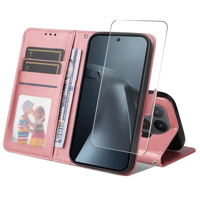 Funda para teléfono ENKAY con tarjetero, textura de piel de becerro y película protectora de aluminio y silicio de 0,18 mm de grosor., For Xiaomi 17T Pro, For Xiaomi 17T, For Xiaomi Poco X8 Pro Max 5G, For Xiaomi Poco X8 Pro 5G, For Xiaomi 17 Ultra    ...