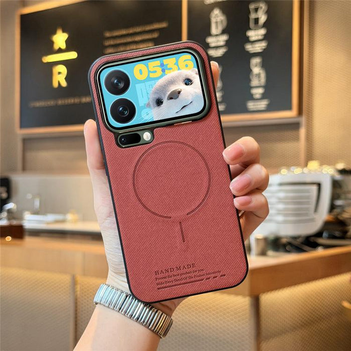 Funda para teléfono con cubierta trasera magnética de PU de tela, For Redmi Note 15 Pro+ 5G Global 163.3mm, For Xiaomi 17 Ultra, For Redmi Note 15 Pro 4G Global 163.2mm, For Xiaomi 17 Pro Max, For Redmi Note 15 Pro 5G Global 163.6mm, For Xiaomi 17 Pro