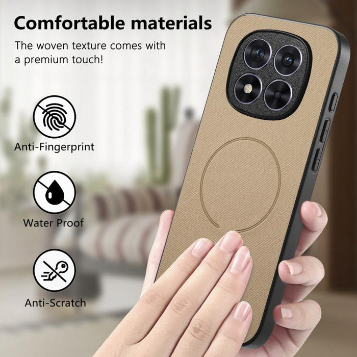 Funda para teléfono con cubierta trasera magnética de PU de tela, For Redmi Note 15 Pro+ 5G Global 163.3mm, For Xiaomi 17 Ultra, For Redmi Note 15 Pro 4G Global 163.2mm, For Xiaomi 17 Pro Max, For Redmi Note 15 Pro 5G Global 163.6mm, For Xiaomi 17 Pro