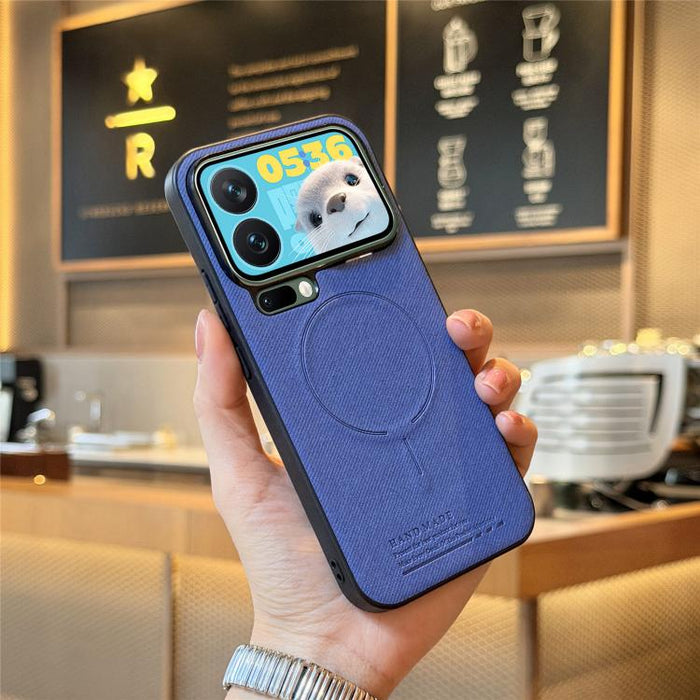Funda para teléfono con cubierta trasera magnética de PU de tela, For Redmi Note 15 Pro+ 5G Global 163.3mm, For Xiaomi 17 Ultra, For Redmi Note 15 Pro 4G Global 163.2mm, For Xiaomi 17 Pro Max, For Redmi Note 15 Pro 5G Global 163.6mm, For Xiaomi 17 Pro