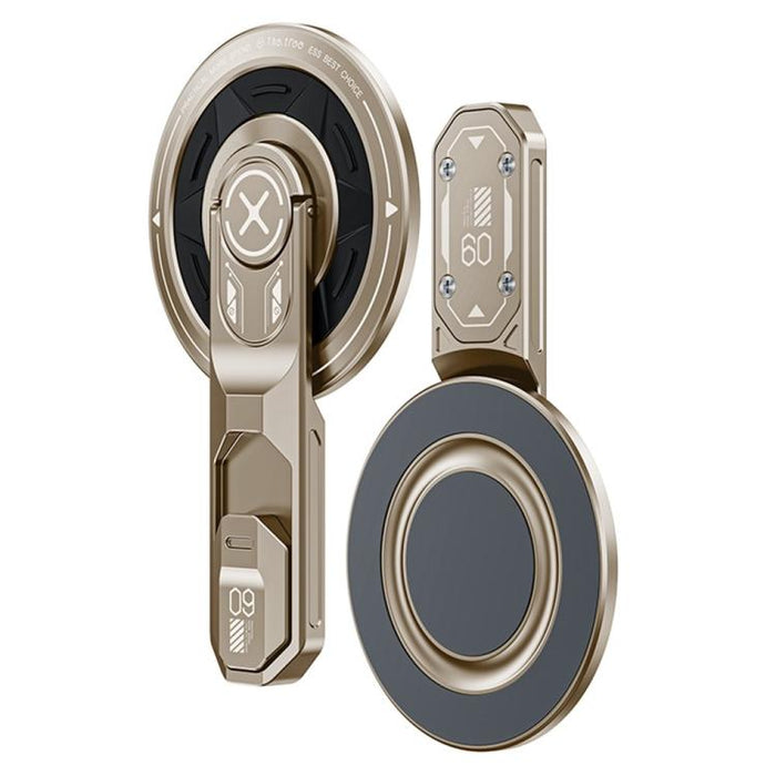 Soporte magnético plegable para teléfono con anillo adhesivo de doble cara T9, rotación de 360 grados y cierre giratorio de 360 grados.