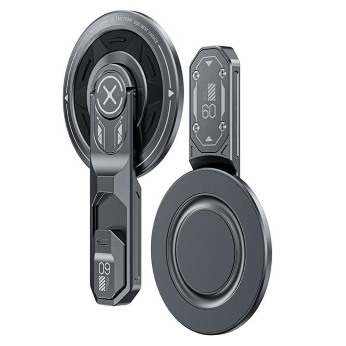 Soporte magnético plegable para teléfono con anillo adhesivo de doble cara T9, rotación de 360 grados y cierre giratorio de 360 grados.