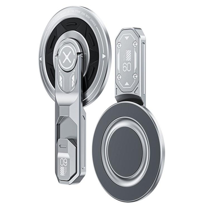 Soporte magnético plegable para teléfono con anillo adhesivo de doble cara T9, rotación de 360 grados y cierre giratorio de 360 grados.
