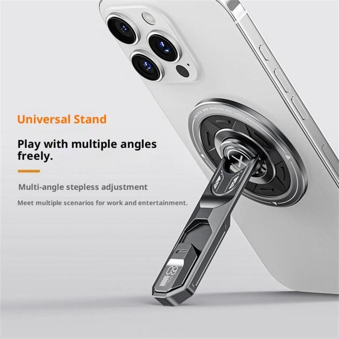 Soporte magnético plegable para teléfono con anillo adhesivo de doble cara T9, rotación de 360 grados y cierre giratorio de 360 grados.
