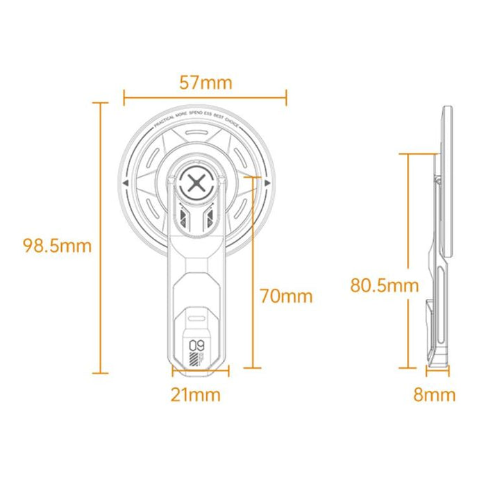 Soporte magnético plegable para teléfono con anillo adhesivo de doble cara T9, rotación de 360 grados y cierre giratorio de 360 grados.
