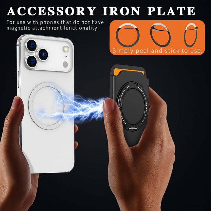 Colourful Ring MagSafe Magnetic 360-Degree Rotating Stand Card Holder
