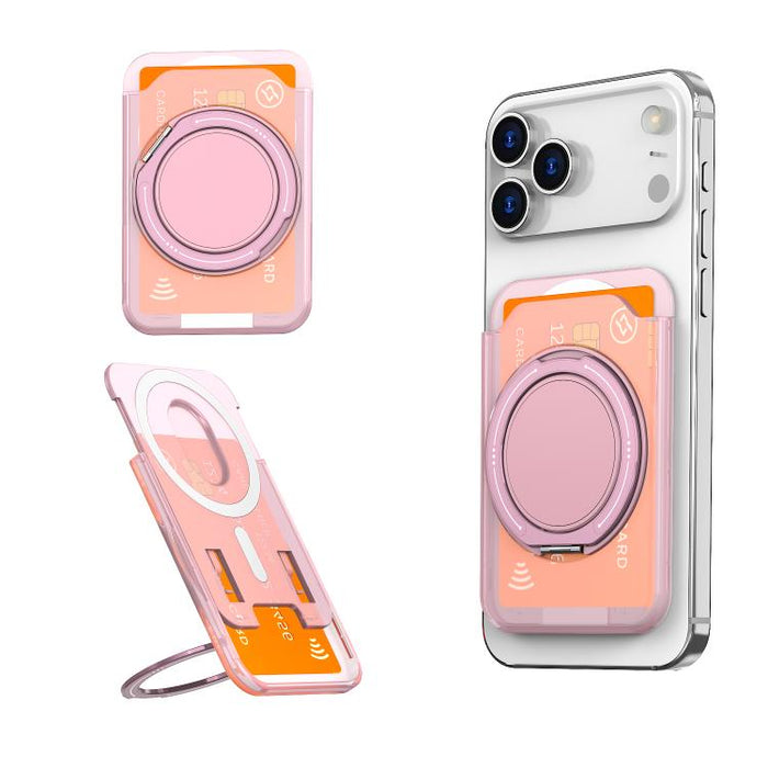 Colourful Ring MagSafe Magnetic 360-Degree Rotating Stand Card Holder