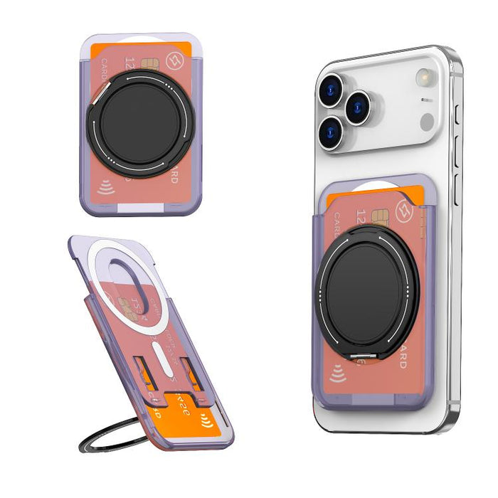 Colourful Ring MagSafe Magnetic 360-Degree Rotating Stand Card Holder