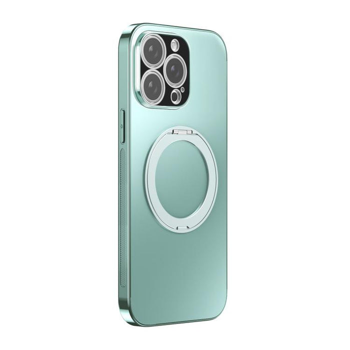 360 Degree Rotating Holder MagSafe Electroplated Phone Case with Lens Cover, For iPhone 14 Pro Max, For iPhone 13 Pro Max, For iPhone 13 Pro, For iPhone 13