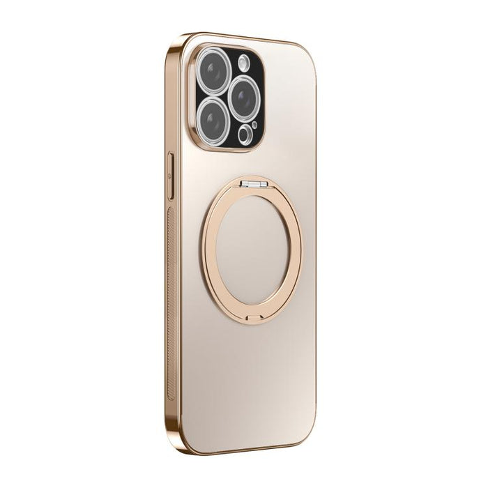 360 Degree Rotating Holder MagSafe Electroplated Phone Case with Lens Cover, For iPhone 14 Pro Max, For iPhone 13 Pro Max, For iPhone 13 Pro, For iPhone 13