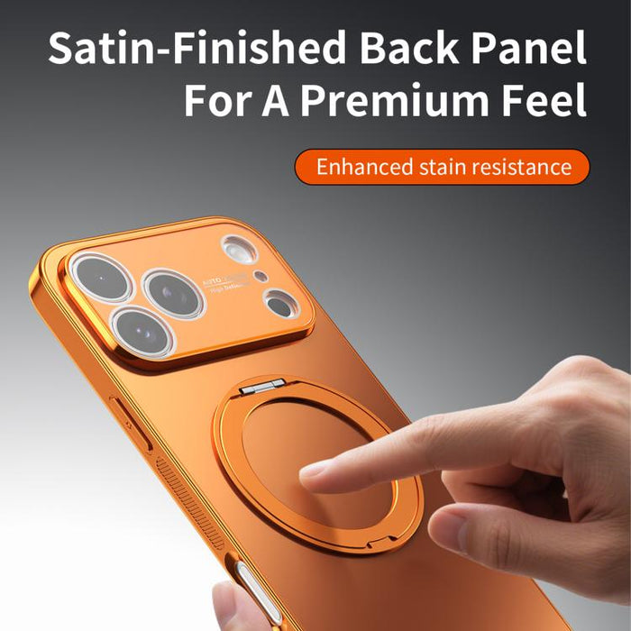 360 Degree Rotating Holder MagSafe Electroplated Phone Case with Lens Cover, For iPhone 14 Pro Max, For iPhone 13 Pro Max, For iPhone 13 Pro, For iPhone 13