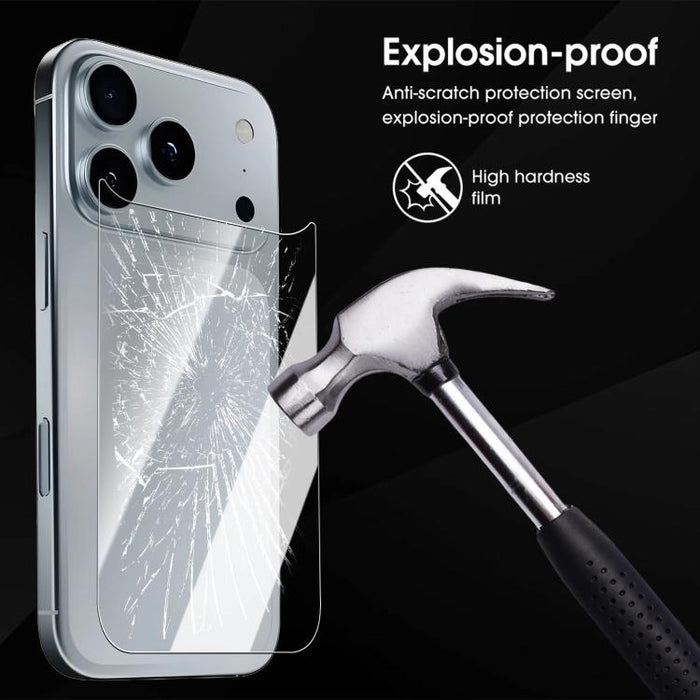 Kalebol 9H Hardness Scratch-resistant HD Clear Back Protector Tempered Glass Film, For iPhone 17 Pro Max, For iPhone 17 Pro, For iPhone 17, For iPhone Air