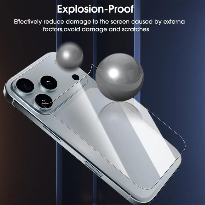 Kalebol 9H Hardness Scratch-resistant HD Clear Back Protector Tempered Glass Film, For iPhone 17 Pro Max, For iPhone 17 Pro, For iPhone 17, For iPhone Air