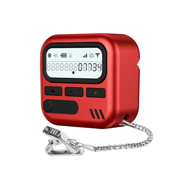 Retro Pager Style Earphone Protective Cover with Metal Chain, For AirPods 4
